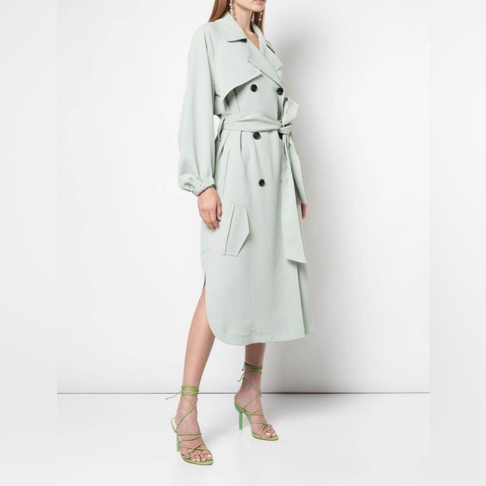 NWT Tibi Drape Twill Trench Dress